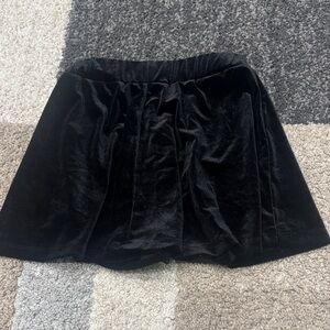Elegant Black Velvet Skirt